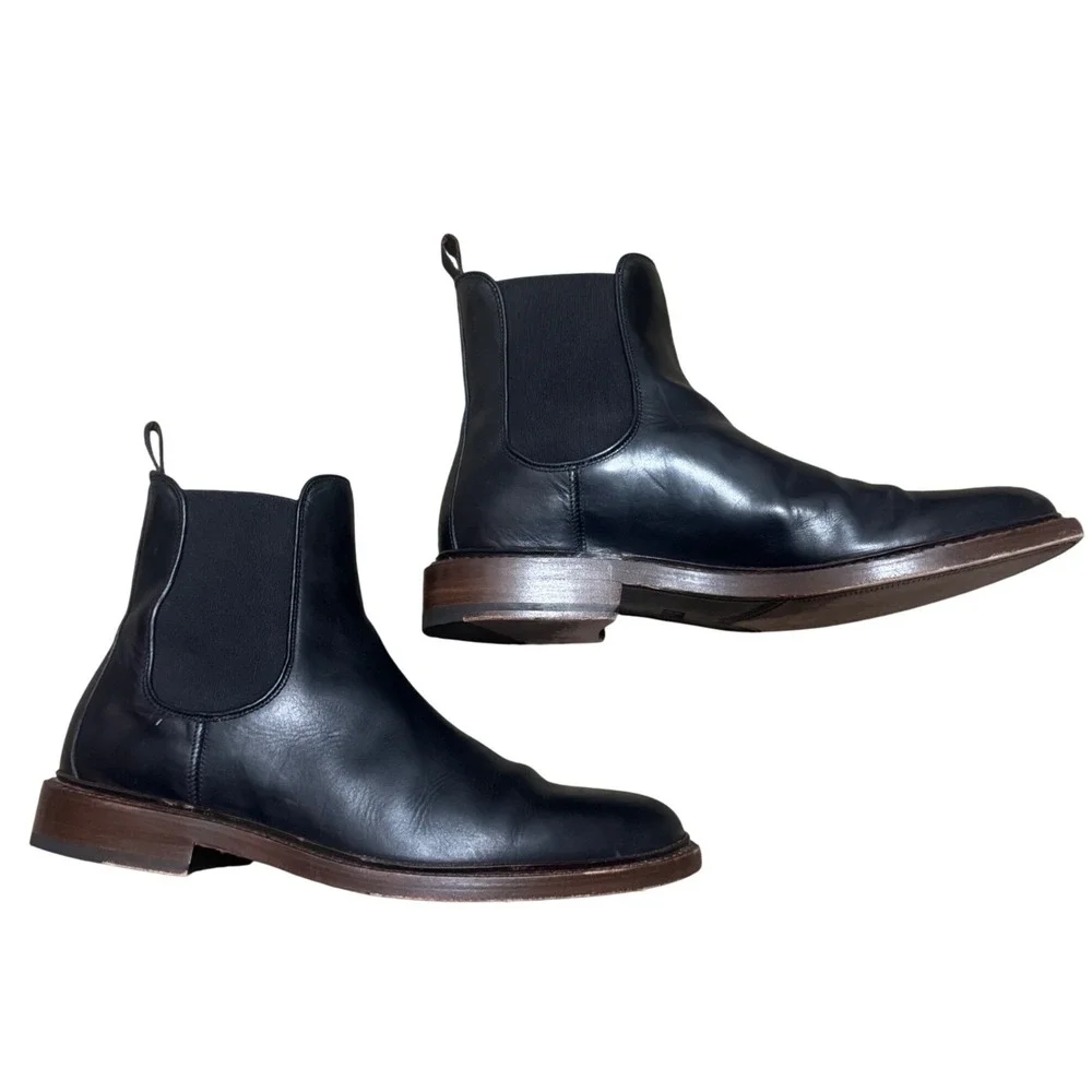 Frye Jones Chelsea Boot Mens 11 Black Leather Good Pull On 3486990 BLK